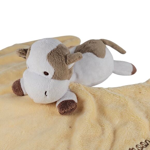 Cow Lovey Blanket Plush Moon Shape 2010 Cow Jumped Over Moon Yellow b amici - Picture 3 of 11